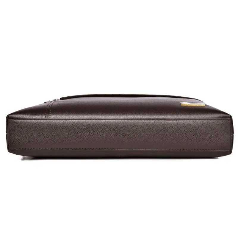 High Quality Business Men Briefcase Bag PU Leather Shoulder Messenger Bags Office Handbag A4 Document Laptop Bag W250610