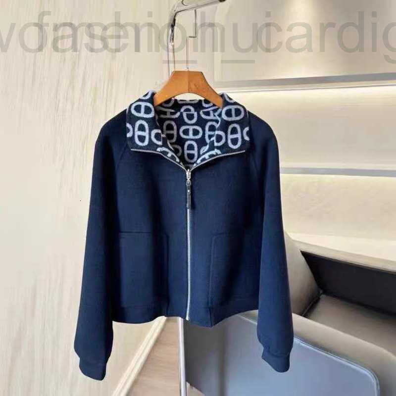 Women's Luxury Jackets Designer Designer Autumn New Printed Pig Nose Thread Short Double Sided For Woman Wearing Cashmere Coat S8VQ EAWW