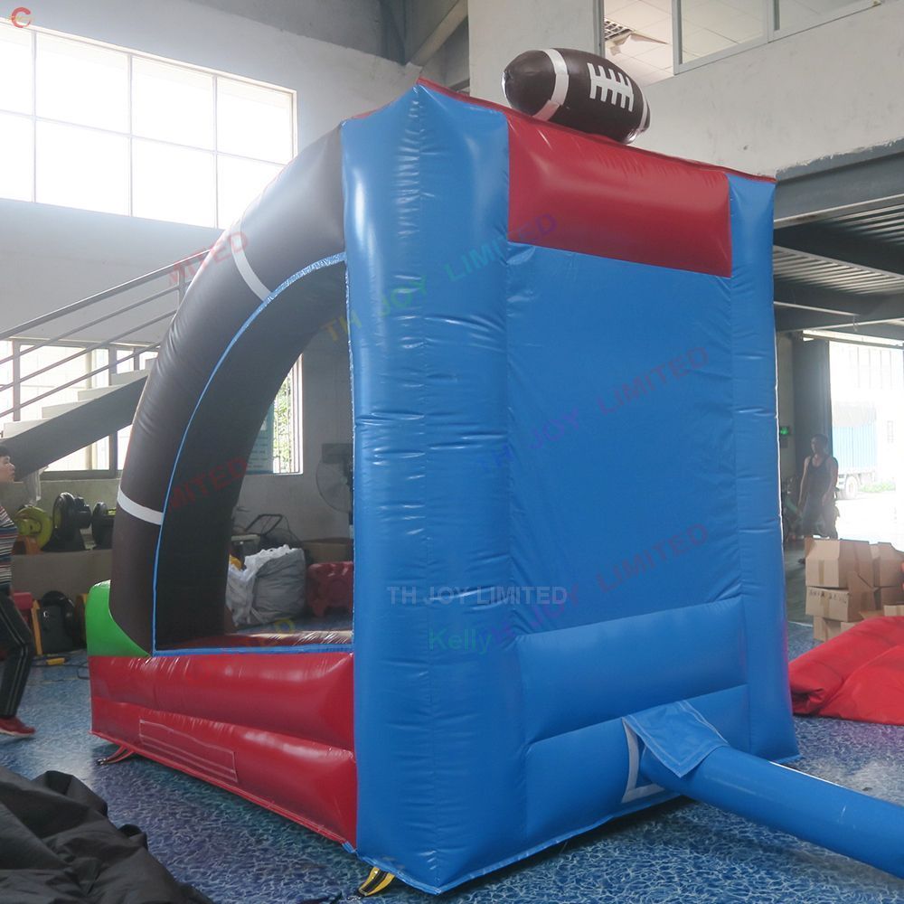 Free shipping 3mLx2mWx3mH (10x6.5x10ft) with 6balls Outdoor Activities commercial inflatable rugby tossing sport game for sale