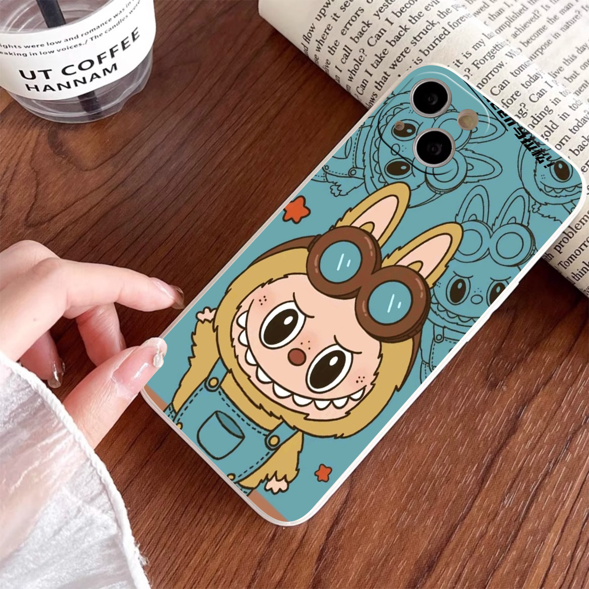iPhone Compatible Labubu Soft Plush Ear-Themed Cellphone Enclosure with IMPRESSIVE STRENGTH