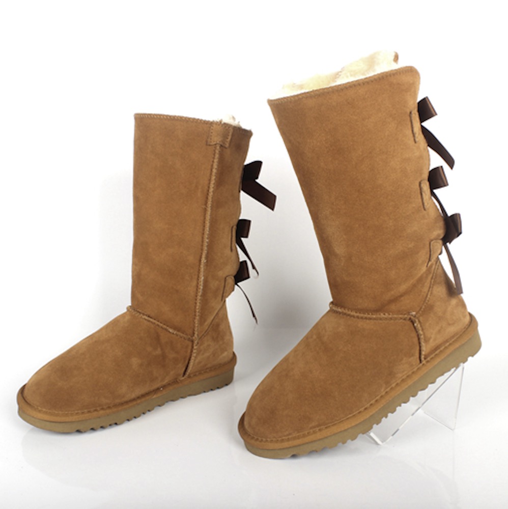 Bailey Bow Tall II Winter Warm Cowhide Snow Boots for Women