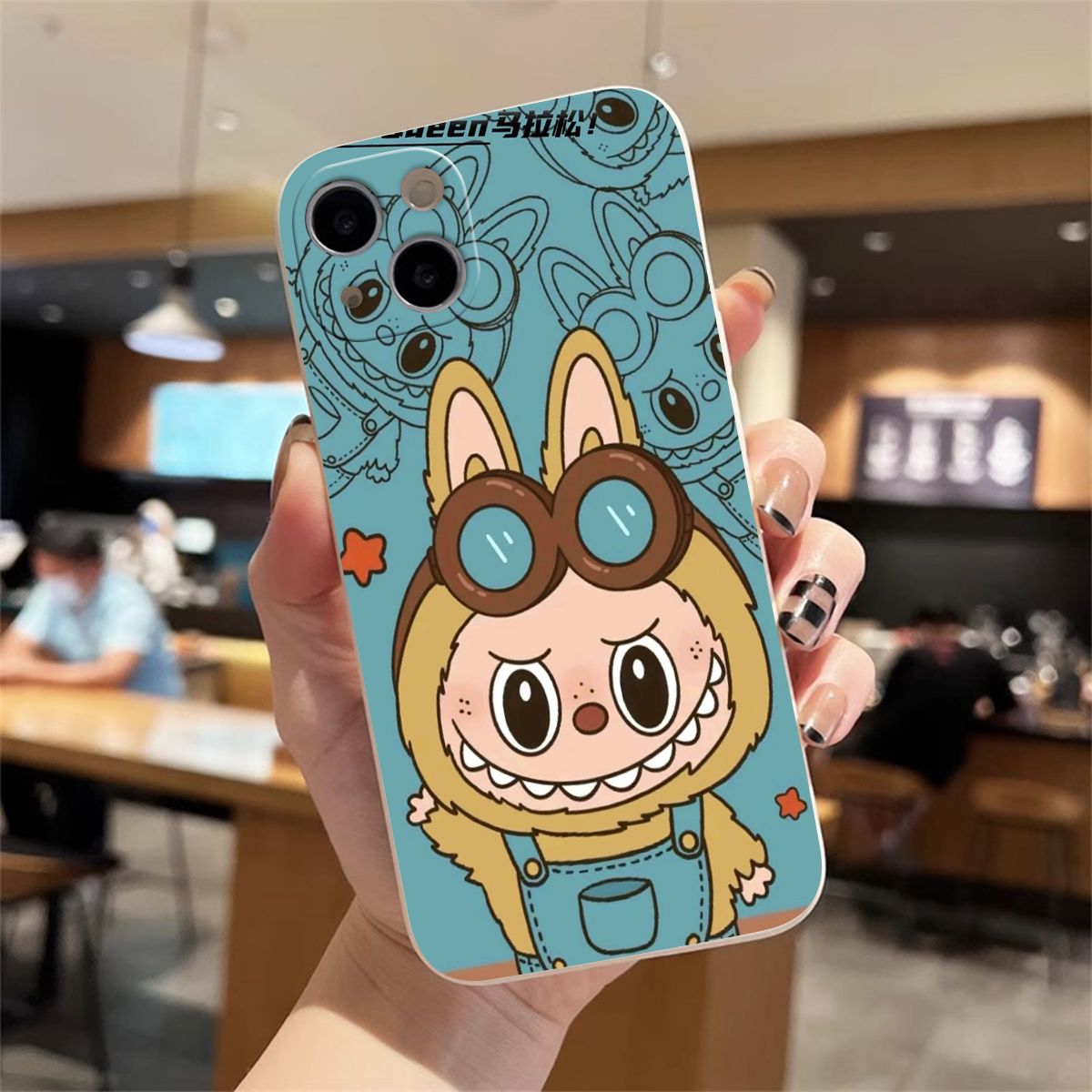 iPhone Compatible Labubu Soft Plush Ear-Themed Cellphone Enclosure with IMPRESSIVE STRENGTH