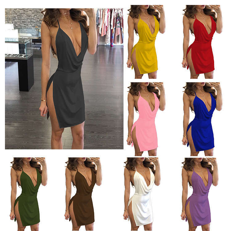 Summer Solid Color Sleeveless Women's Dress B5