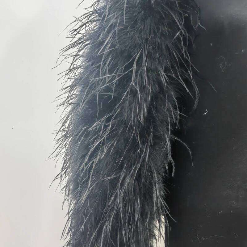 Latest Ostrich Feather Sleeved Cardigan 70 Centimeters Long And Handmade. The Jacket Is Elegant, Comfortable, Casual