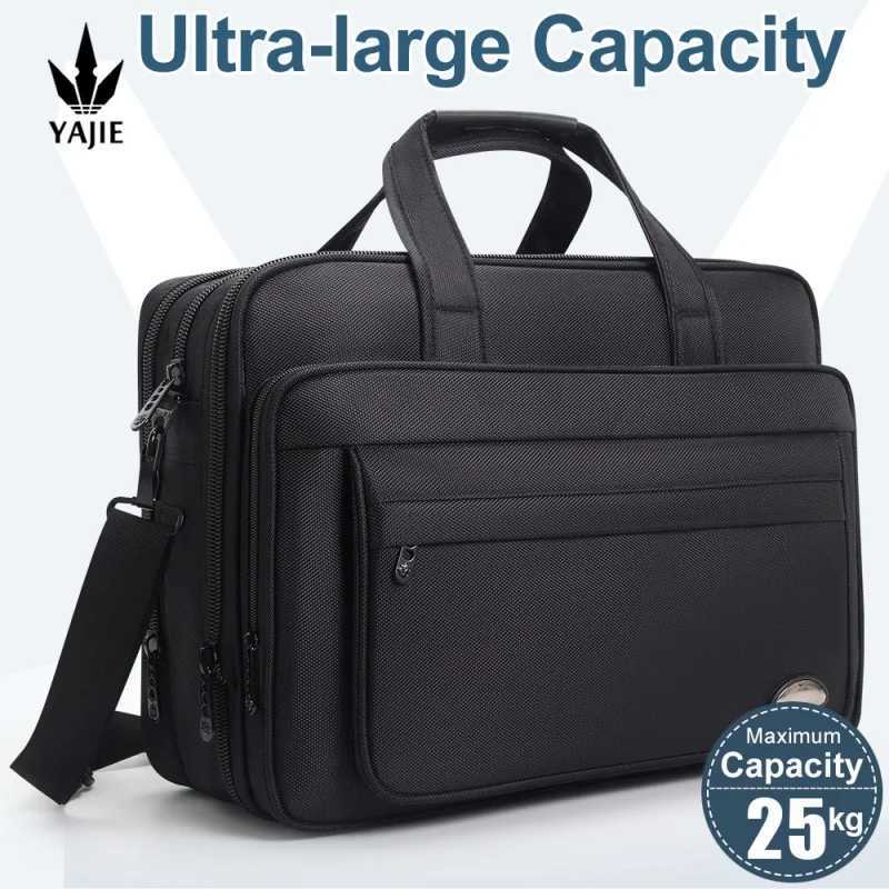 Large Capacity Briefcase Bag Men Business Bag 15.6 inch 17 19 Laptop Bag Shoulder Bags Canvas Handbags Notebook Bag messenger W250610