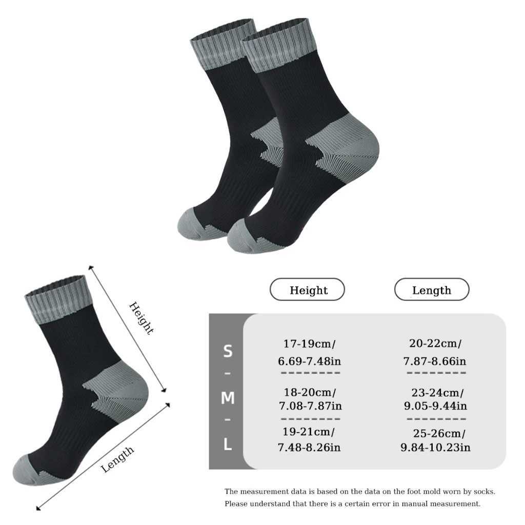Waterproof Socks Outdoor Sports Hiking Wading Camping Trekking Winter Skiing Sock Warm Breathable Waterproof Socks Z250610