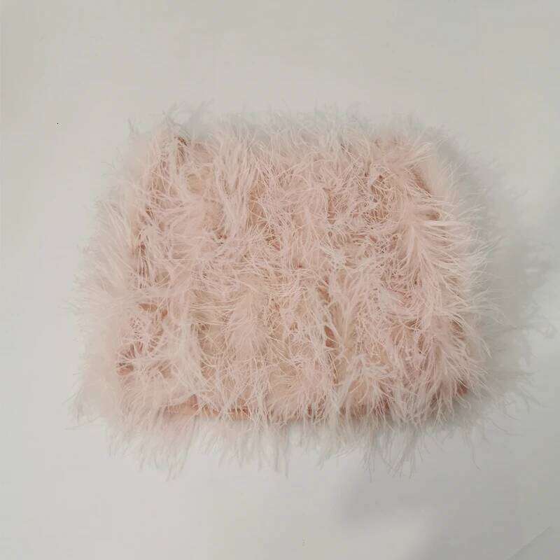 100% Natural Hair Short Length 38Cm Women's Real Ostrich Fur Mini Skirt Sexy Party Dance Costumes Customizable