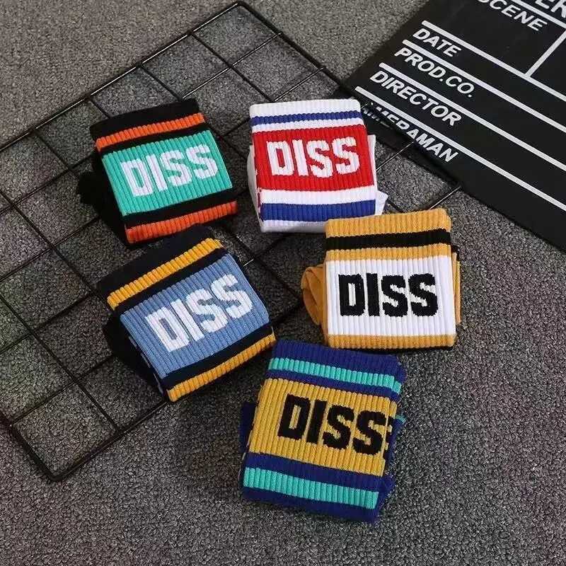 5 Pairs/Set Unisex Socks Multicolor Letter Diss Pattern Mid Tube Socks Suitable For All Seasons For Daily Sports Z250610