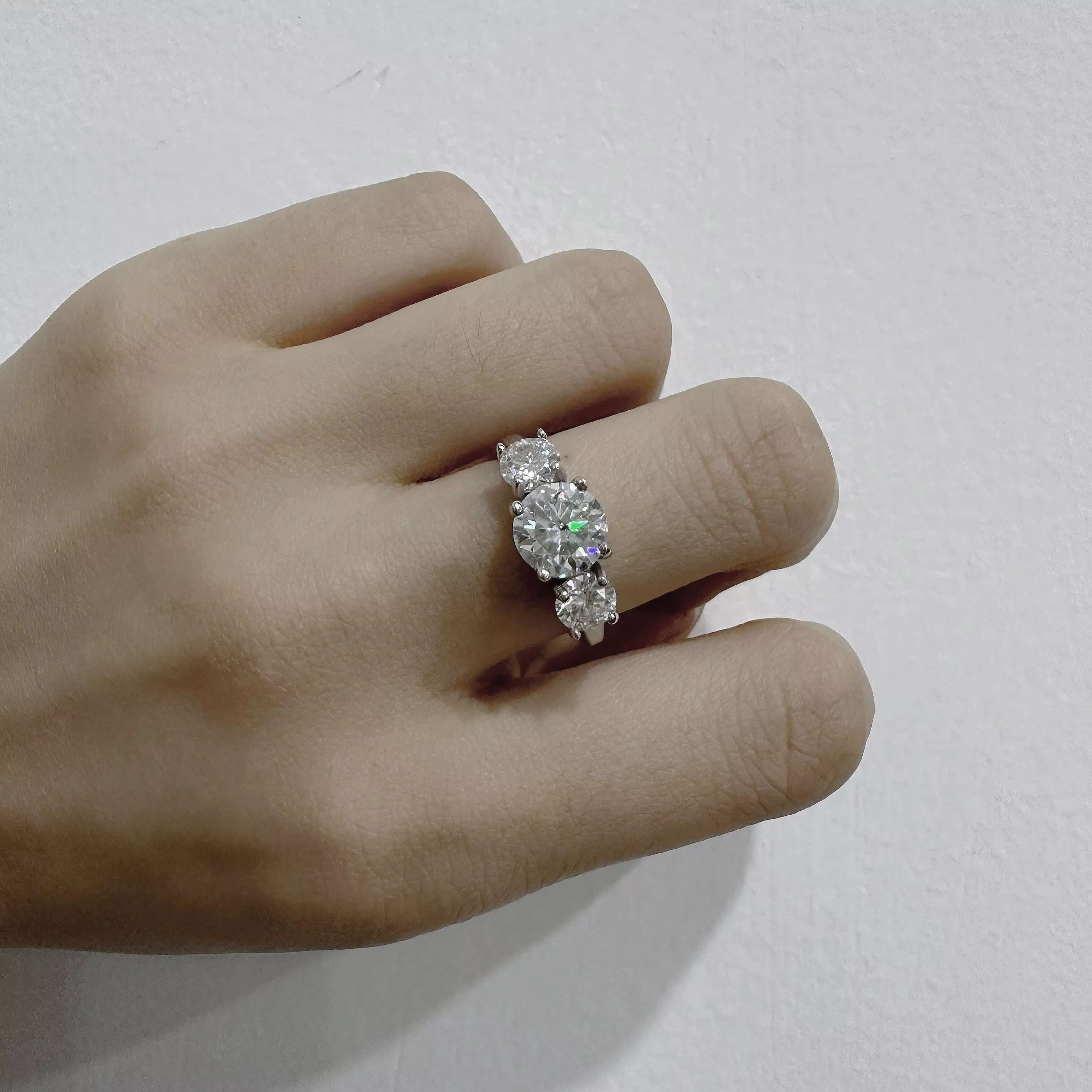 New Arrival Moissanite Rings 925 Sterling Silver Lab Created Adjustable Moissanite Engagement Ring Jewelry Women
