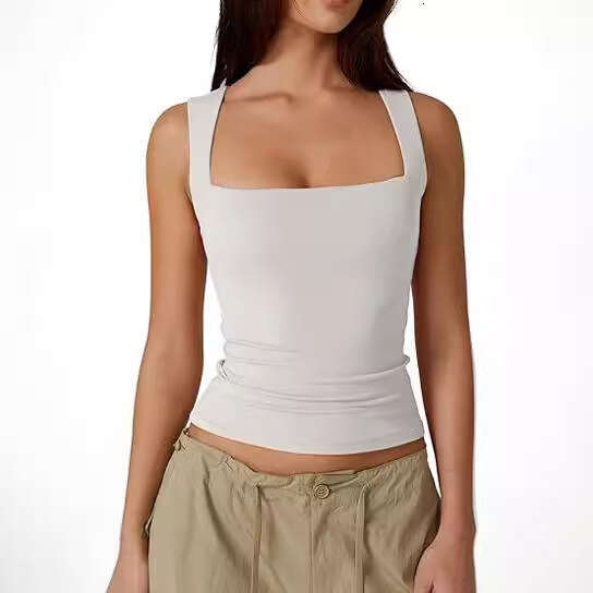 Inner Layer Sexy Fashion Camisole Autumn Square Neck Top Milk Silk Women's Clothing B5