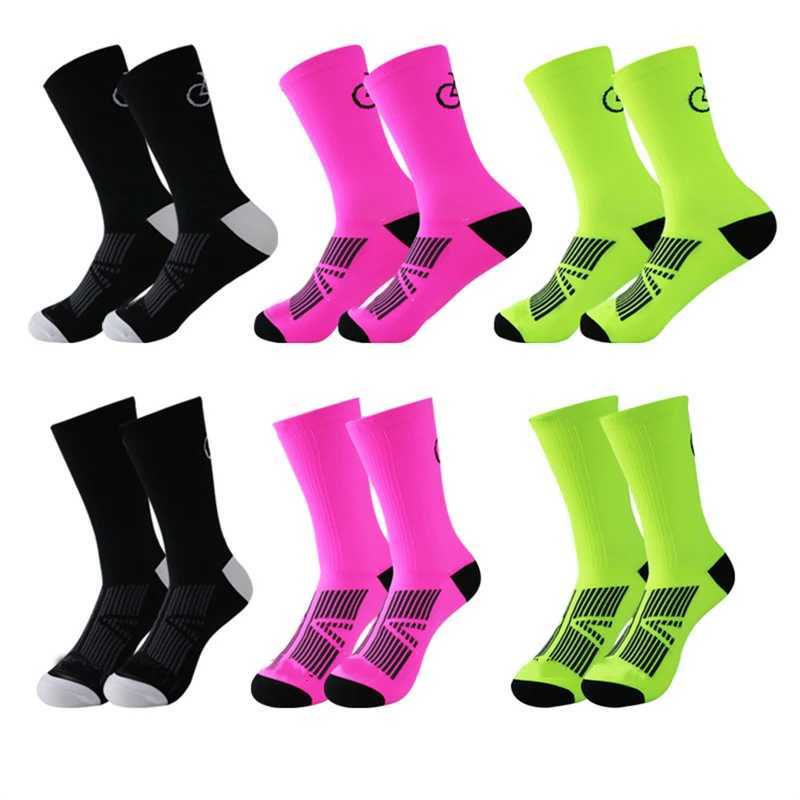 5 Pairs Mens Cycling Socks MTB Bike Socks Breathable Mesh Road Socks Men Women Mid Tube Outdoor Sport Racing Socks Z250610