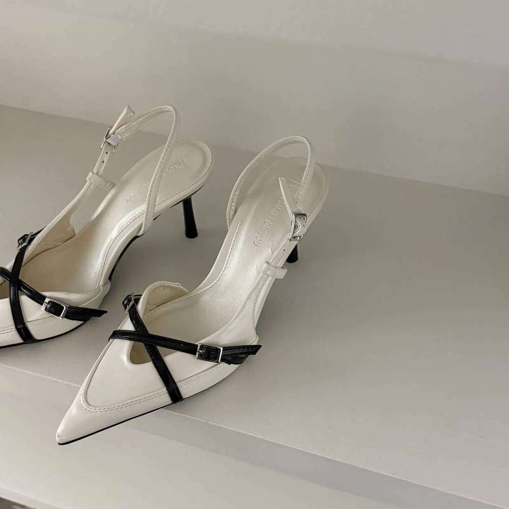 2025 New Women's Jeans Heeled Sandals Pointed High Heel Office Lady Beautiful Women high heels Shoes sandalias mujer