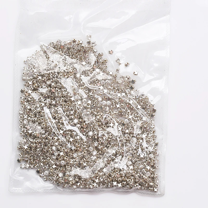 Sell At Loss RESEN Top Quality 310mm Sliver Claw Sew On s Clear Crystal Color Base Sewing Stone DIY Decoration 250606