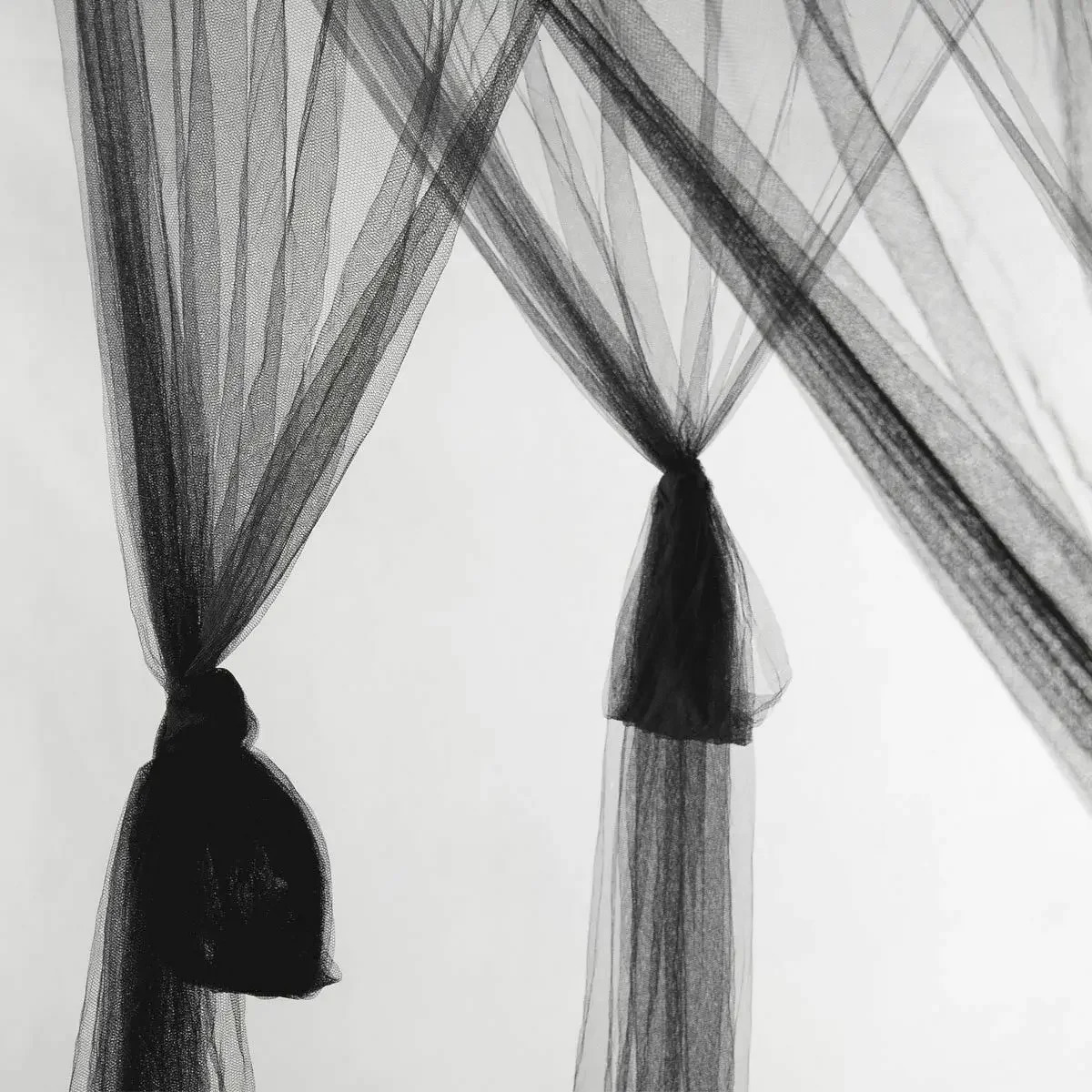 FourDoor Sexy Mosquito Net Canopy KingQueen Double Bed Size Elegant Black Color ious Netting Prevent Insect 250604z
