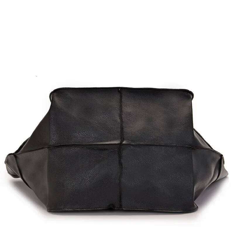 Rretro Handmade Big Beach Tote Bag High Capacity Zipper Shoulder Solid Color Multifunction Handbags for Ladies
