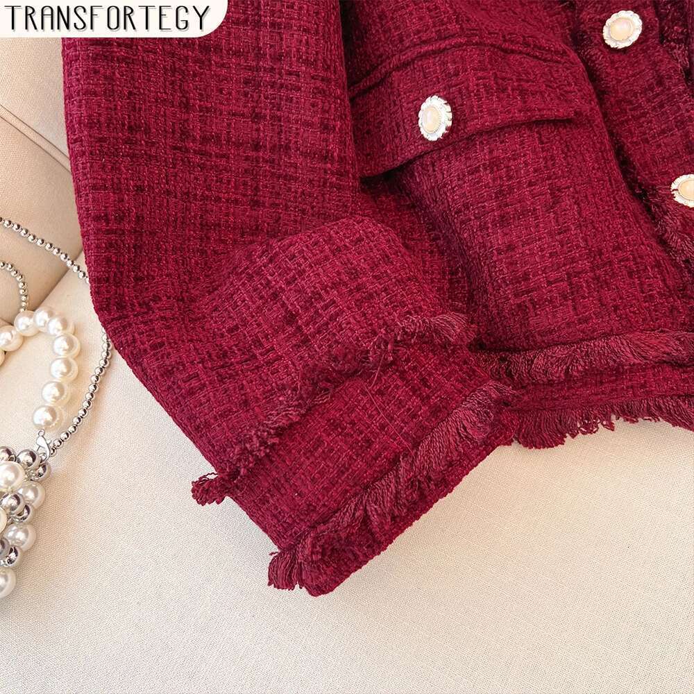Plus Winter Casual Thickened Warm Red Commuter Top 2024 New Women's Clothing Clip Cotton Short Coat Large Size