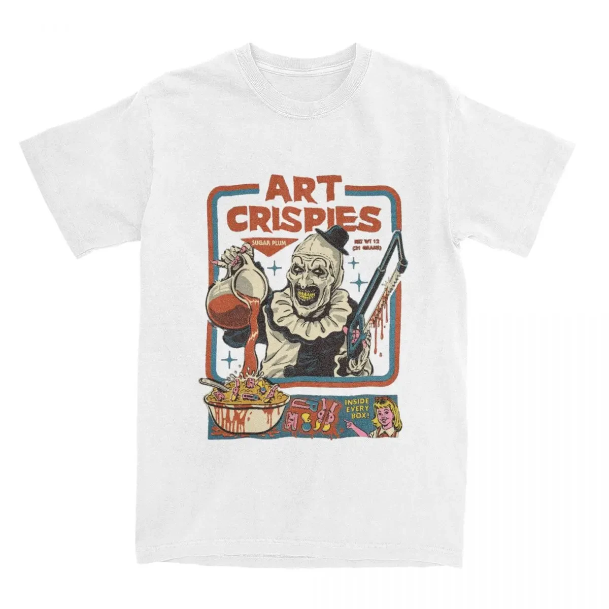 Art Crispies Terrifier Clown Designer Shirt Apparel Men Women's Pure Cotton Fashion Retro Horror Tee Shirt Clothes Graphic Printing 2025 New