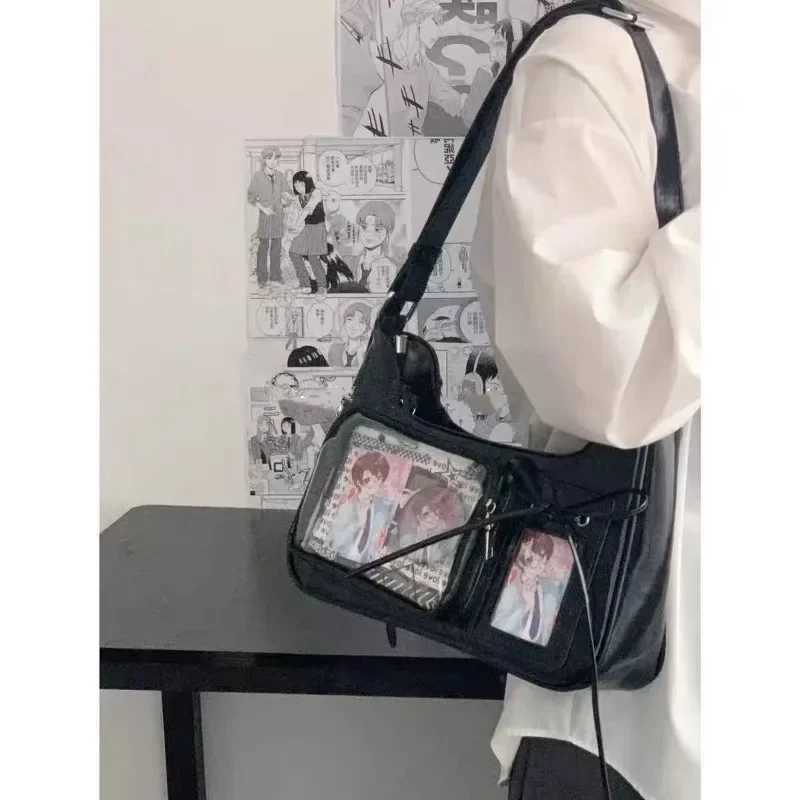 Y2k Japanese Harajuku Shoulder Bag Womens Transparent Ita Bag Girls School Crossbody Bags for Women Female Designer Handbags XJ250610