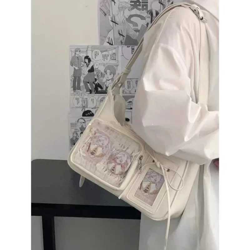Y2k Japanese Harajuku Shoulder Bag Womens Transparent Ita Bag Girls School Crossbody Bags for Women Female Designer Handbags XJ250610