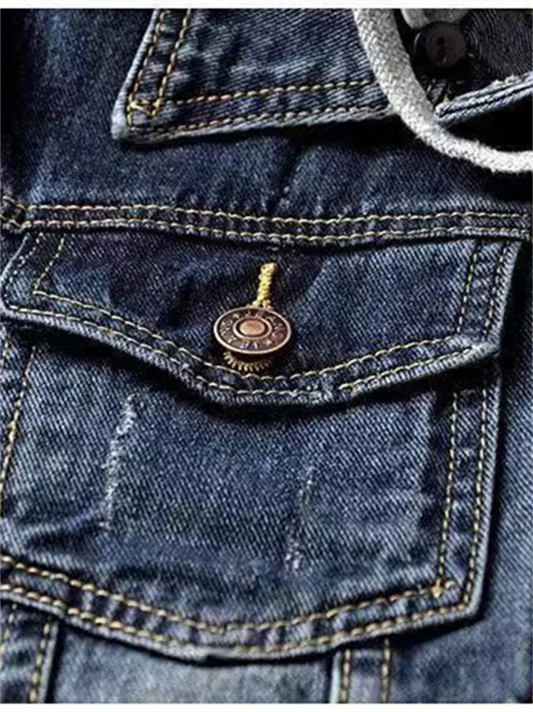 Spring Autumn Denim Jacket Women Single Breasted Patchwork Hooded Crop Coats Korean Fashion Casual Streetwear Outerwear 250609
