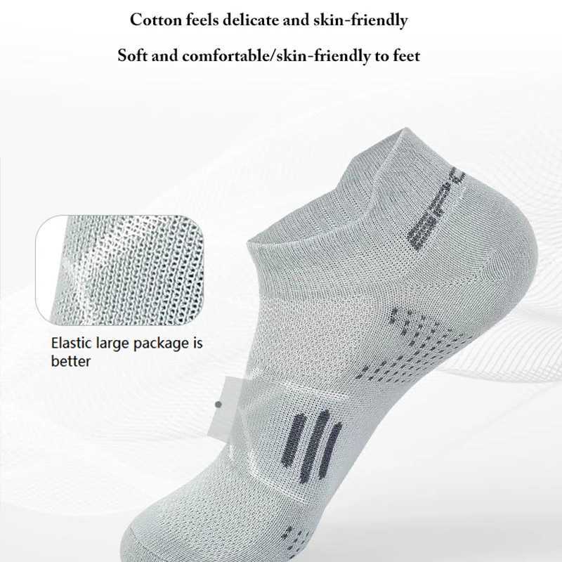 3Pairs/Lot Running Socks for Men and Women Basketball Breathable Anti-Slip Sports Fitness Cycling Walking Cotton Athletic No Sweat Socks Z250610