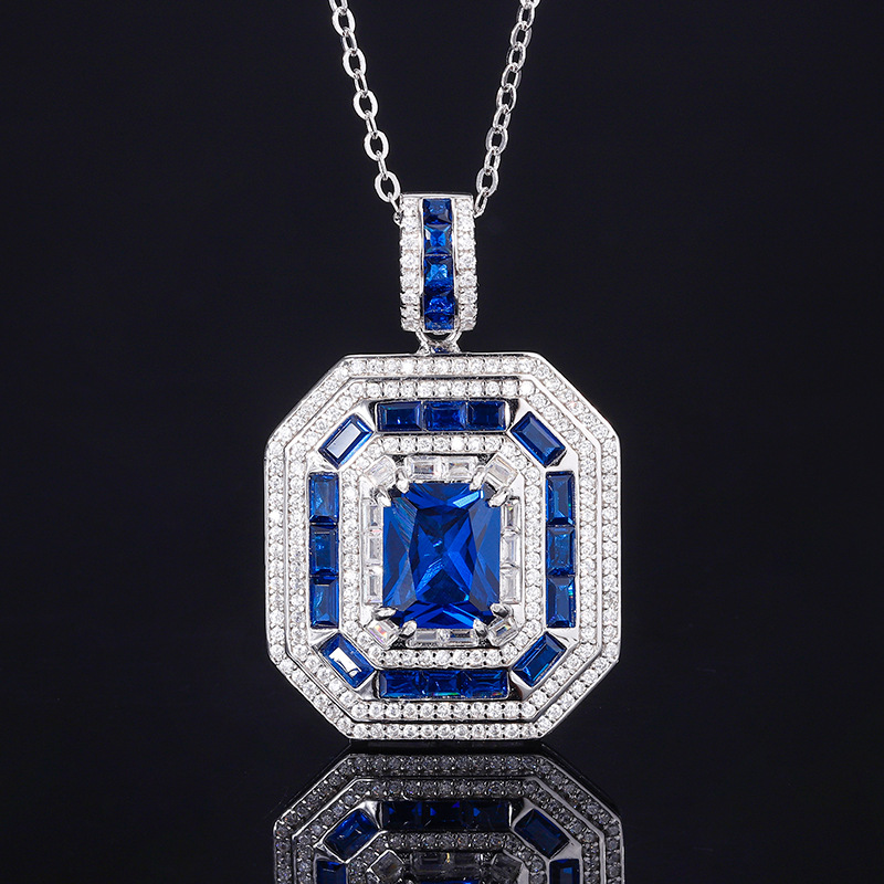 New S925 Silver Faux Colored Gemstone Square Watch Set, Luxurious 8x10mm Design, Stylish Women's High-End Jewelry Watch, Perfect Gift Choice