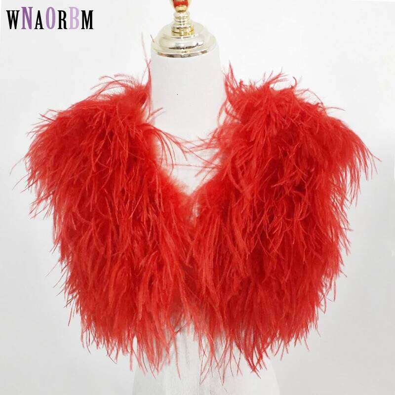 Real Natural 100% Blouse Wedding Shawl Ostrich Hair Vest Bridal Jacket Real Fur Coat Customizable