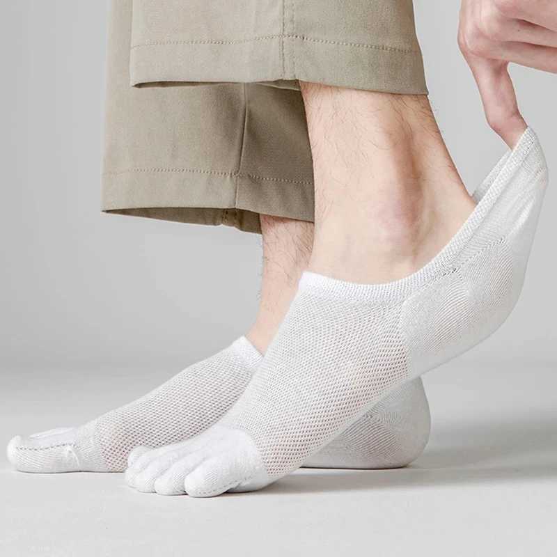 3 Pairs/lot Mens Socks Fashion Casual Soft Breathable Finger Boat Sock High Quality Mesh Casual Socks for Men Sweat-absorbing Z250610