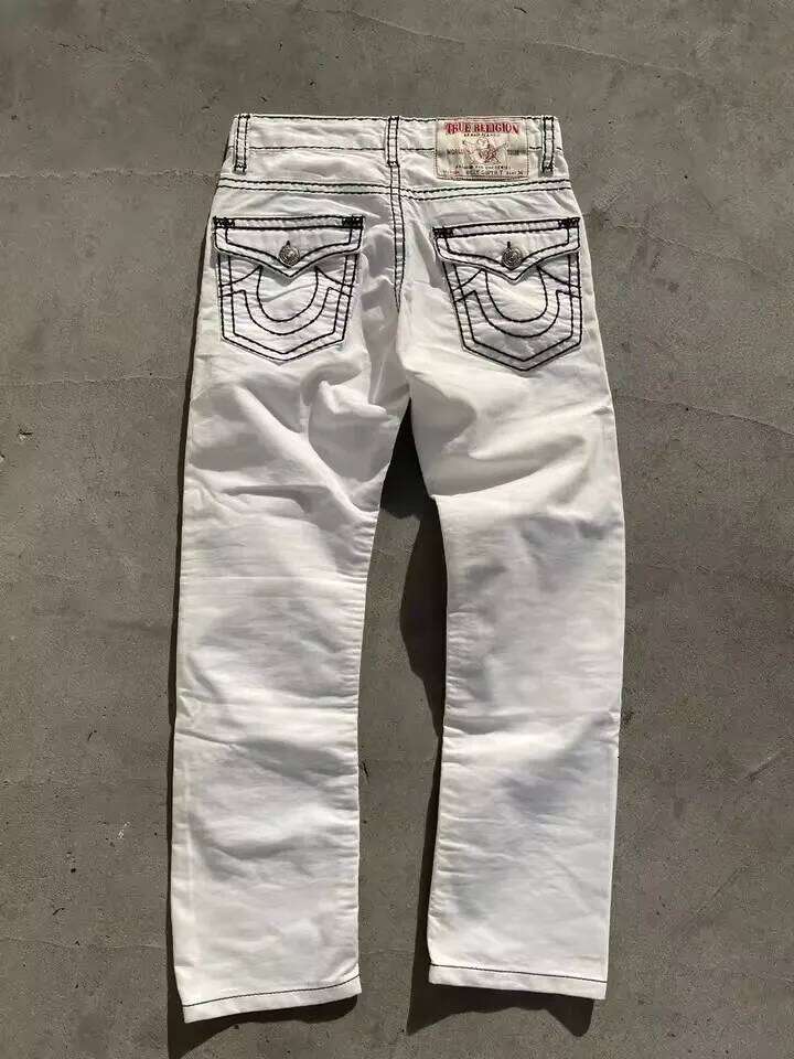 Vintage White Y2k Clothes Men Women Haruku Hip Hop Pocket Retro Buddha Baggy Jeans Fashion Low Waist Wide Leg Trousers