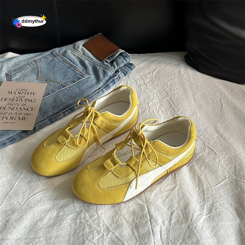 De Xun Summer Breathable Mesh Women's Casual Low-top Sneakers Color-blocking Flat Agan Shoes ddmythur