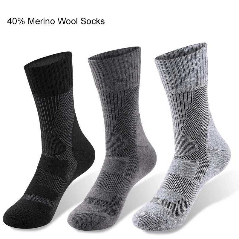 40% Merino Wool Hiking Socks for Men Women Spring Summer Thin Hiking Trekking Skiing Hunting Fishing Seamless Outdoor Sports Z250610