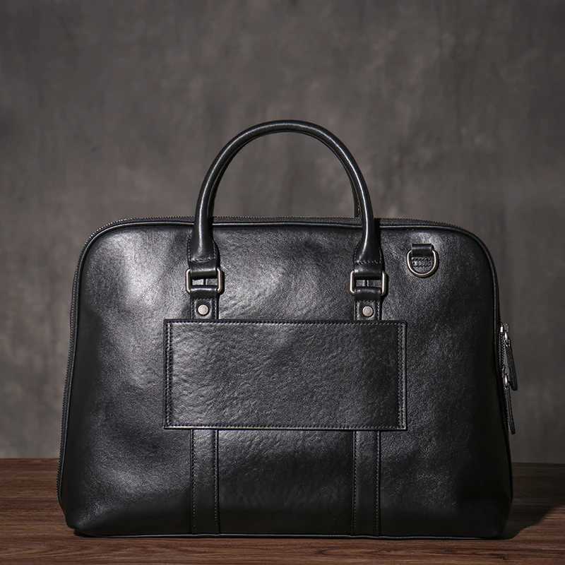 GURO Mens Luxury Genuine Leather Handbag Business Office Travel Briefcase High Quality Original Shoulder Bag For 16 Inch Laptop W250610
