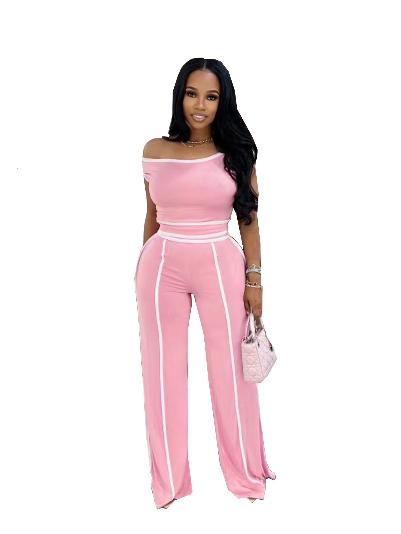 Womens Two-Piece Tracksuit Set - Fashionable Colorful and Casual Sports Outfit for Everyday Wear