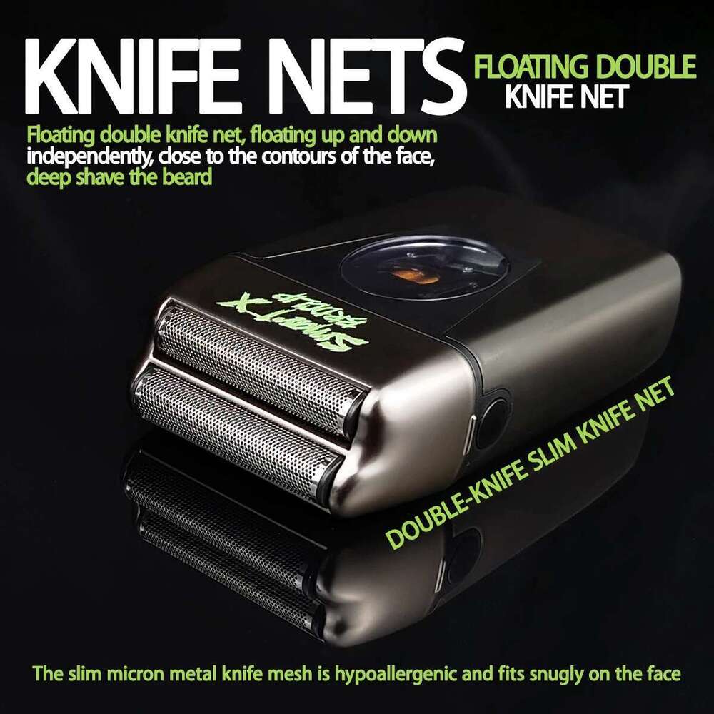 9000Rpm BRDCLIP Brd999 Magnetic Motor Professional Electric Men's Beard Trimmer Double Foil Shaver USB Hair Cutting Hine