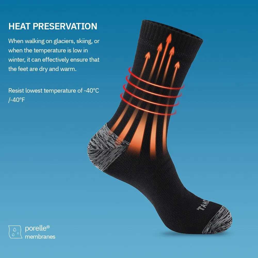 Waterproof Socks for Men Warm Snow Thermal Sports Sock PORELLE MEMBRANES Snowboard Cycling Ski Winter Black Blue Z250610