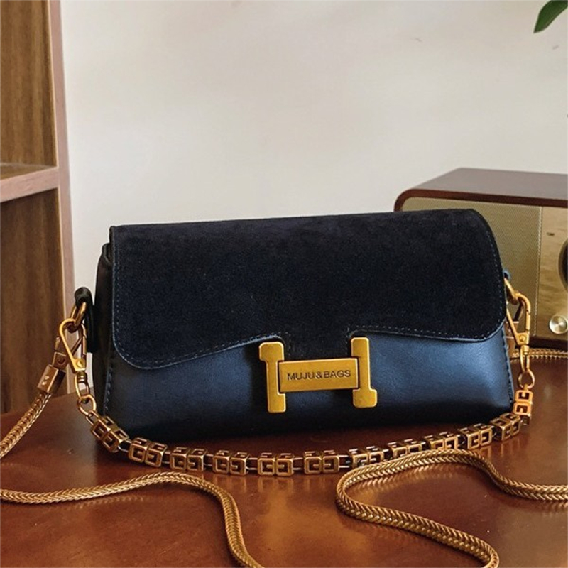 New bags hot Cross Body for woman fashion flap Casual Chains handbag versatile classic Patchwork shoulder bag black coffee brown