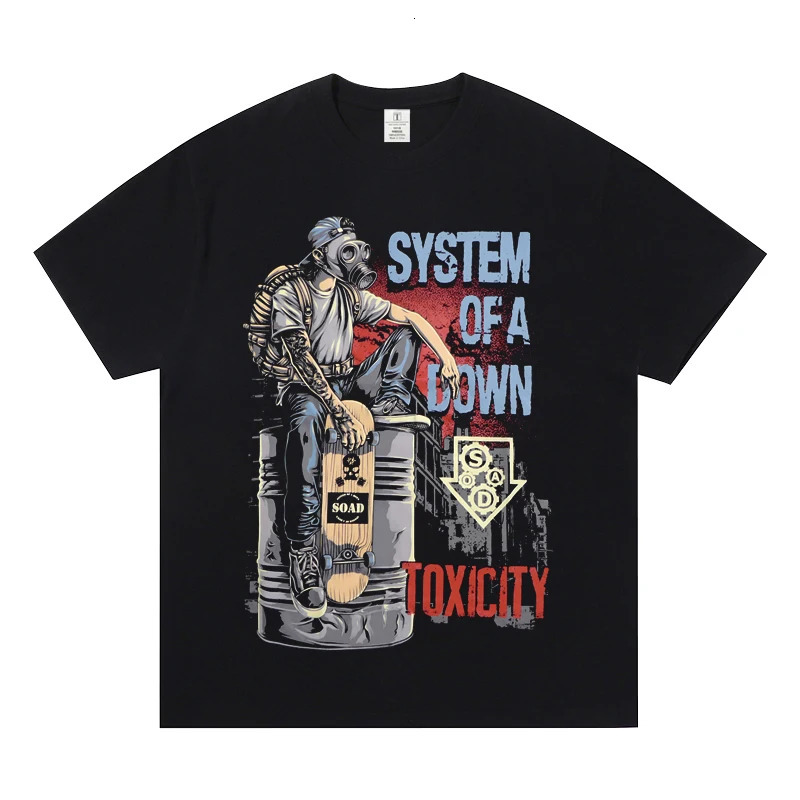 System of A Down Band Short Sleeve T-shirt World Rock Europe American Metal SOAD Fashion Casual Mens and Womens T-shirts 250606