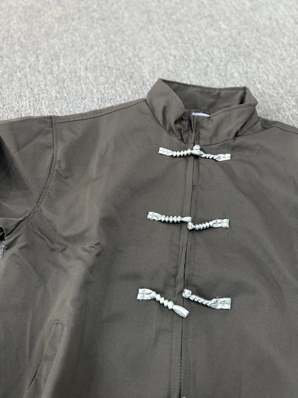 Chic Man Jackets Hong Kong Style Retro Buckle Stand-up Collar Coats Solid Zipper Korean Fashion Vintage Coat Trendy Male Tops 250611