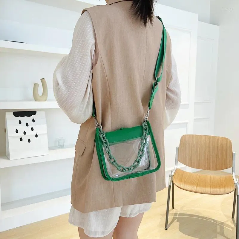 bag Shoulder Purse Designer 2025 New Clear Transparent Crossbody Bag Female Jelly Handbags And Purses Acrylic Chain Square Bolsos