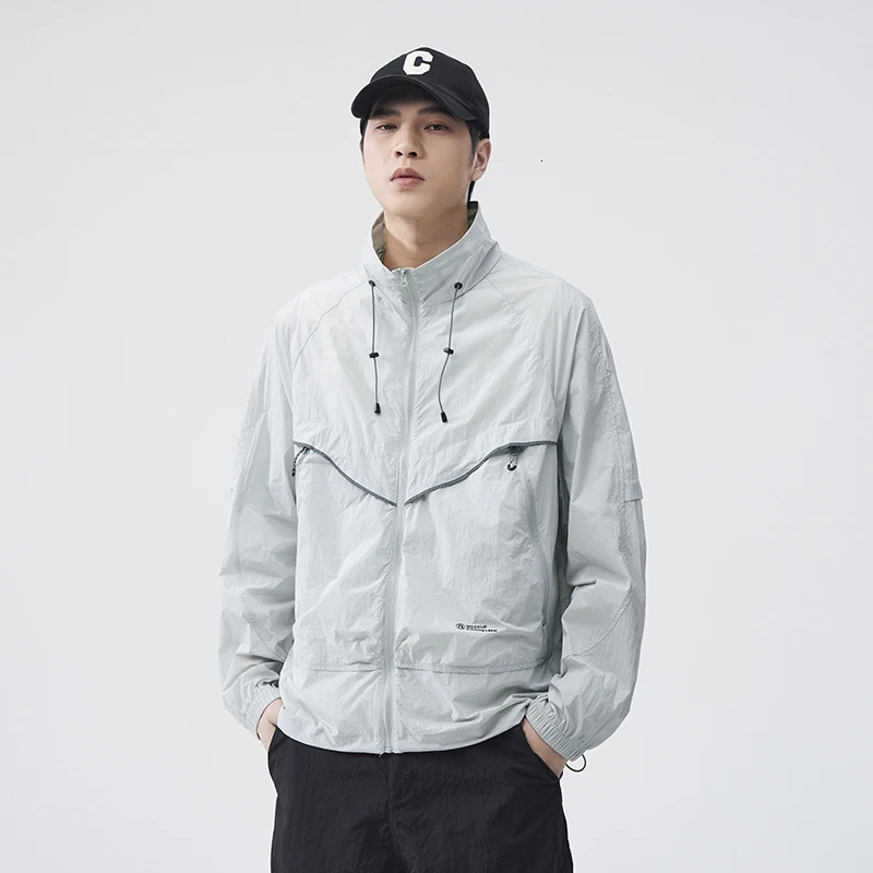 Summer UPF50 Ultraviolet-proof Jacket Men Outdoor Lightweight Breathable Loose Casual Sunscreen Cargo Jacket Techwear Coat 250611