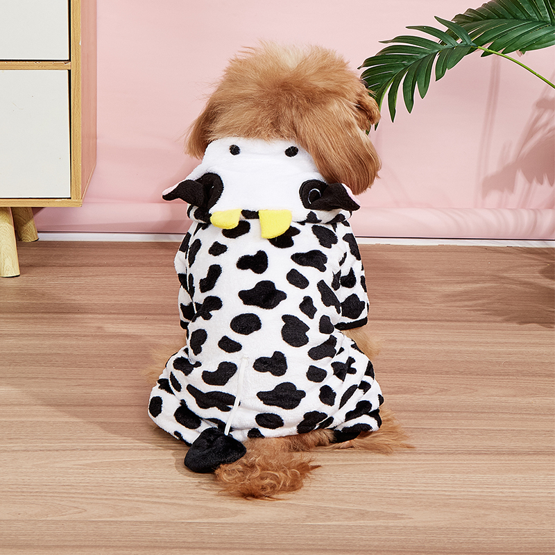 Adorable Pet Embroidery Cow Outfit for Transformative Play