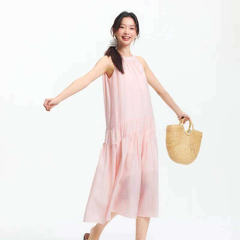 Semir Women Beach Vacation Halter Two-Way Long Dress 2025 New Summer Bowknot Design for Stylish and Romantic Outfits
