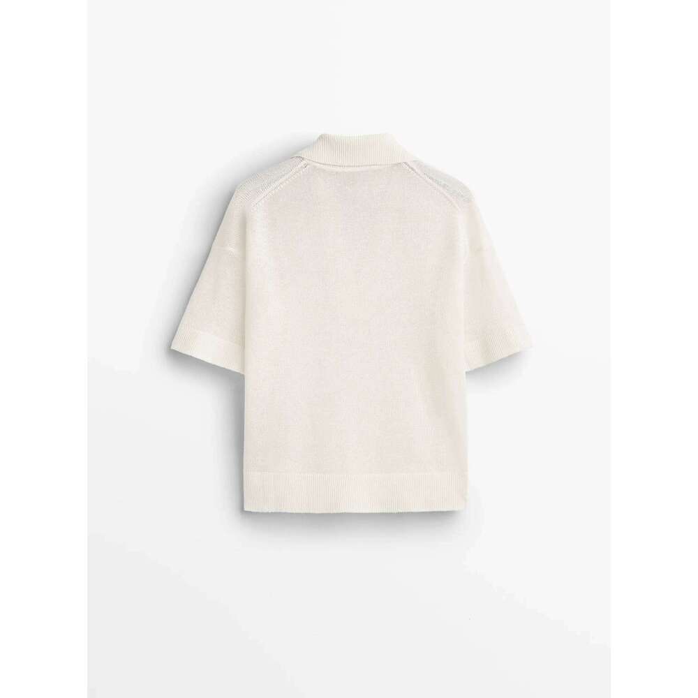 Ethereal MD 2025 massidutti spring new style of Women's casual linen short-sleeved polo shirt