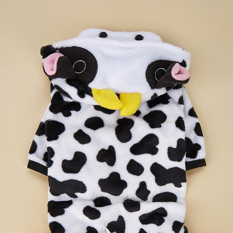 Adorable Pet Embroidery Cow Outfit for Transformative Play
