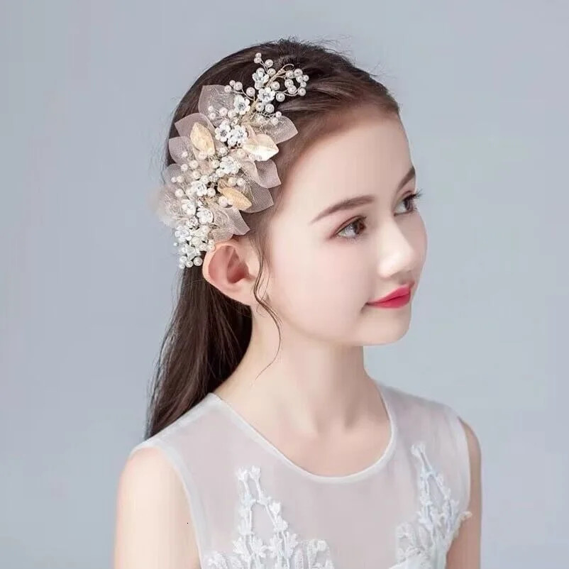 Girls flower ribbon hair accessory flower garland headband 250610