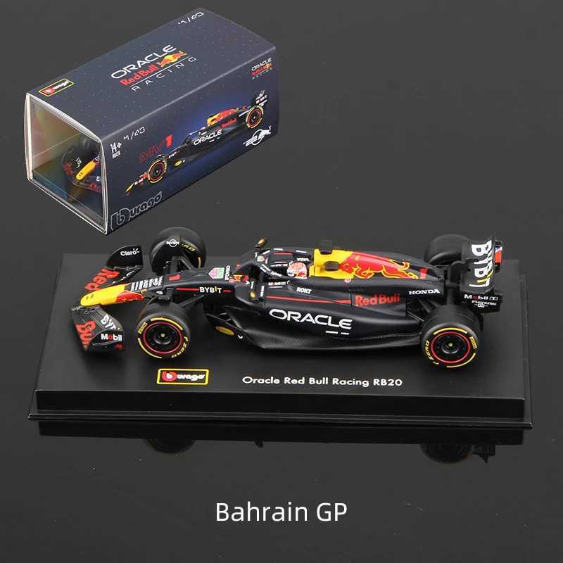 Bburago 1 43 2024 F1 Model With Helmet Alloy Miniature Diecast Formula Racing Car Toy MCL38 W15 SF24 RB20 A524 Z250611