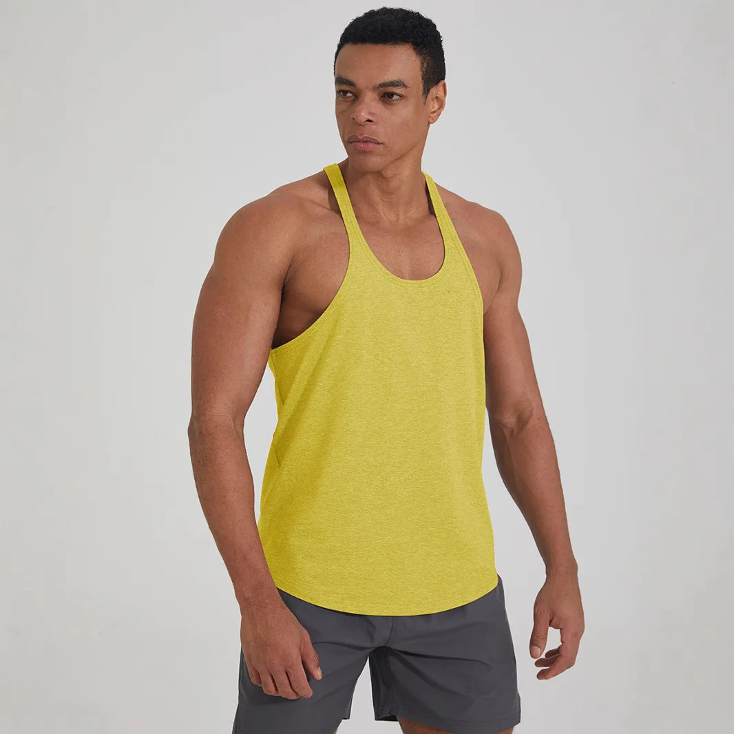 Mens Sports Fitness Tank Top Summer GYM Training Undershirt Running Basketball Quick Drying Breathable loose men tops 250609