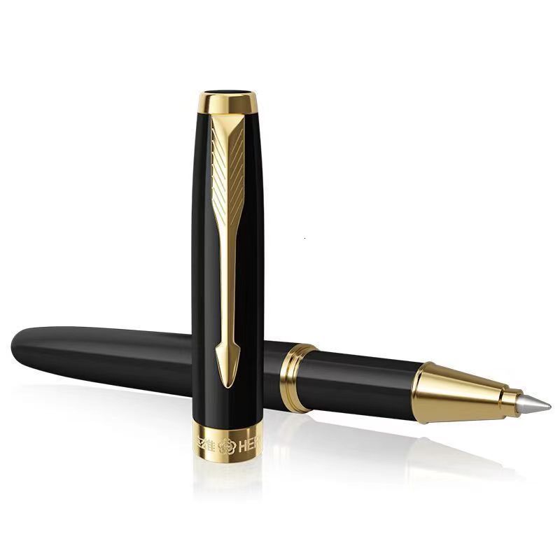 Fashion 606 Series Metal Ballpoint Pen Set with Heavy Feel Includes Pen Gift Box Black Ink Elegant and Stylish 241108
