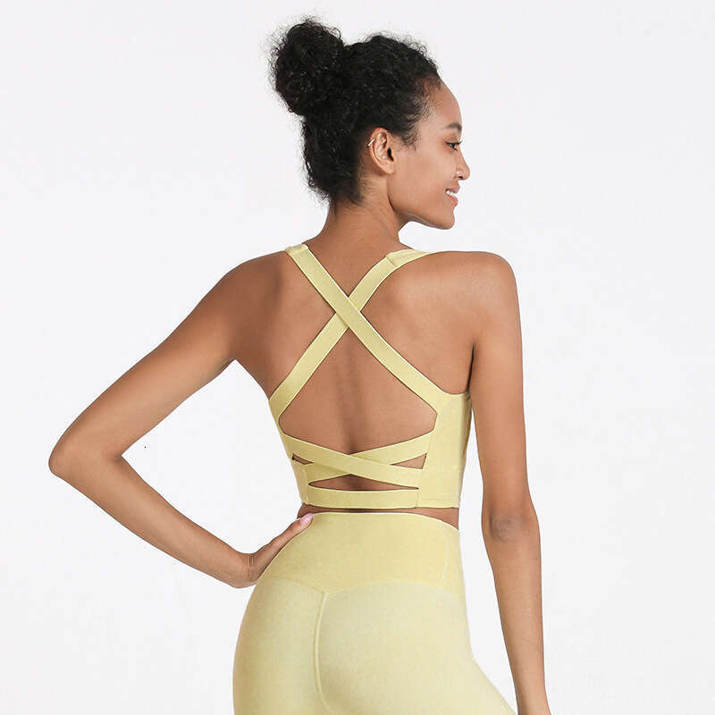 DHEssentials Womens Padded Sports Bra Yoga Tank U Back Longline Crop Top for Running Workout Gym Activewear a4