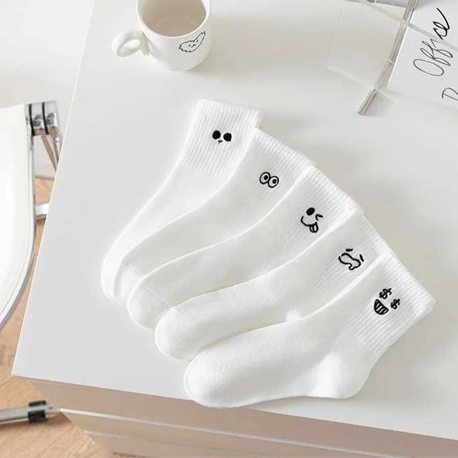 5Pcs/10Pc/20Pcs Casual Mens Spring And Summer Deodorant Absorbent Mid-tube Socks Breathable Casual White Durable Socks Z250610